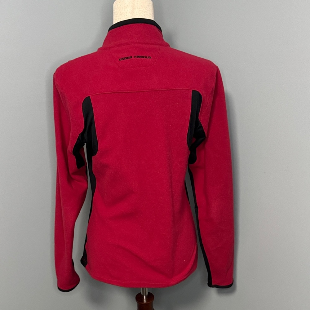 Under Armour Women's Red Fleece Jacket Sz M - Picture 4 of 6